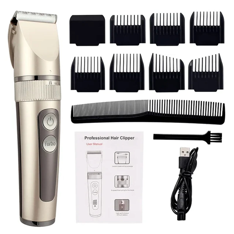 Professional Hair Clipper for Men Rechargeable Electric Razor Hair Trimmer Hair Cutting Machine Beard Trimmer Fast Charging