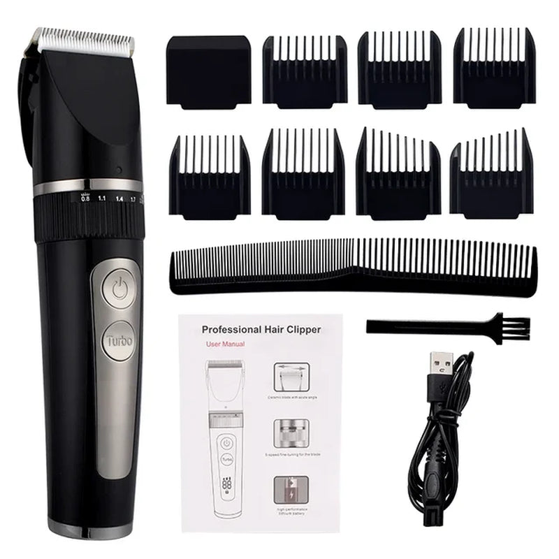 Professional Hair Clipper for Men Rechargeable Electric Razor Hair Trimmer Hair Cutting Machine Beard Trimmer Fast Charging