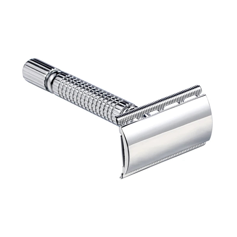 1 Razor 1 Blade Men Shaving Metal Steel Handle Safety Razor Double Edged Shaver with Travel Package